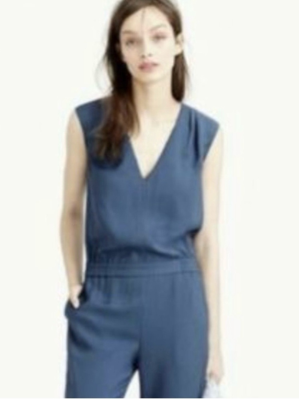 2 for $20 J Crew One Piece Oxford Blue Romper Jumpsuit 0